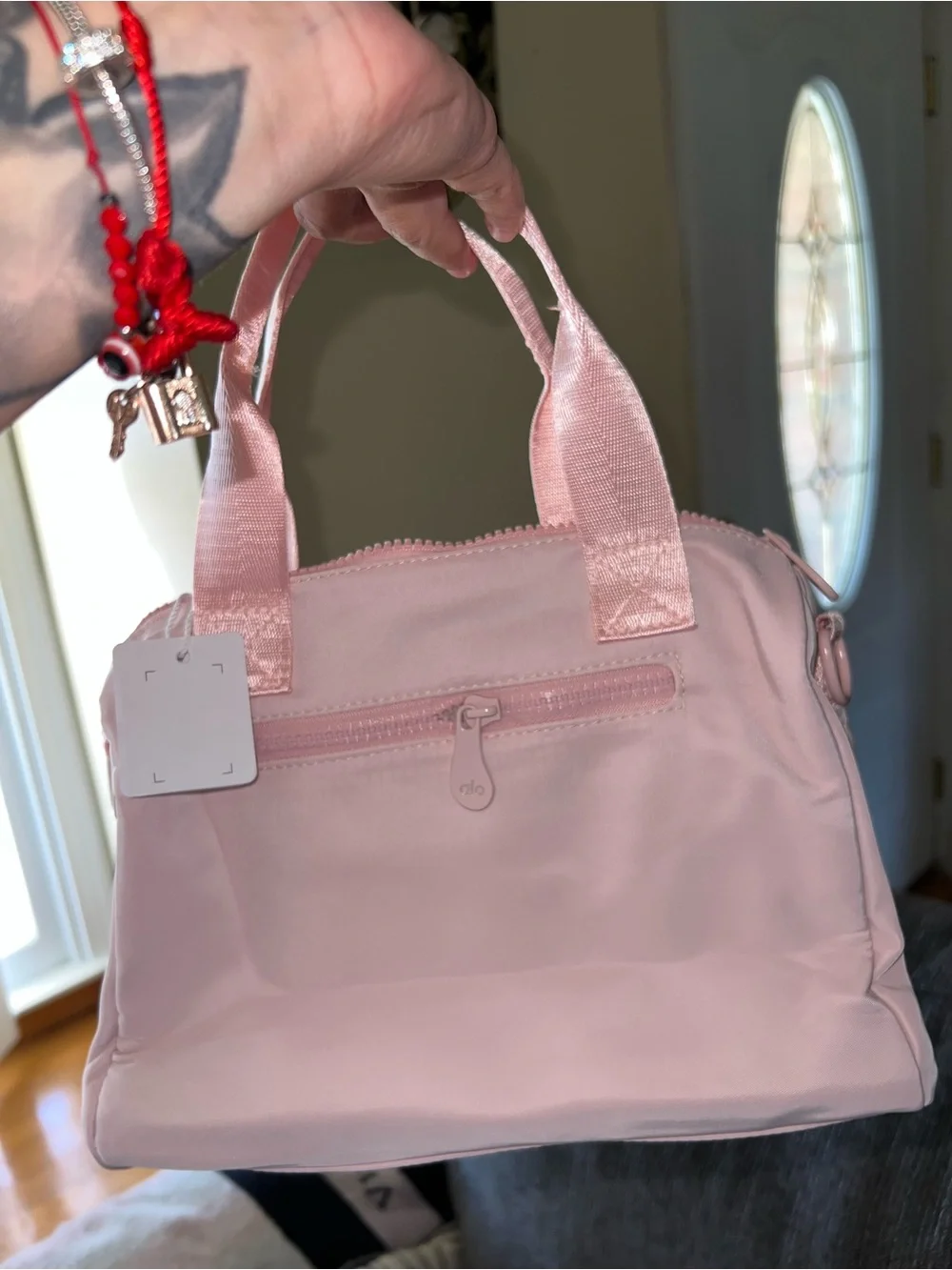 ALO Yoga Pink Cosmetic Tote Bag with Dual Handles - Picture 2 of 2